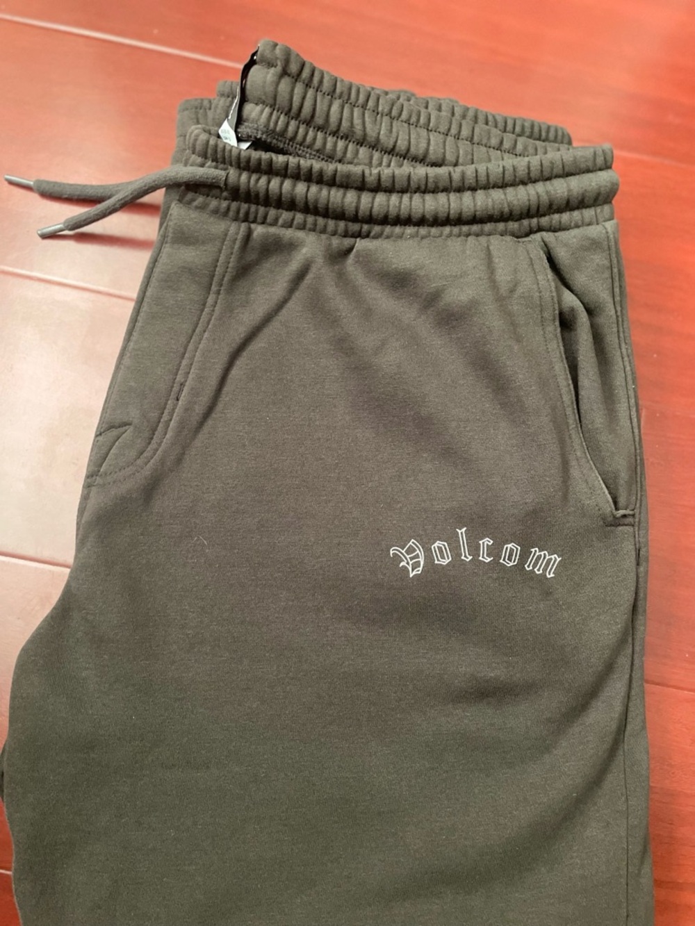 Volcom Dark Gray Jogger Pants with White Logo